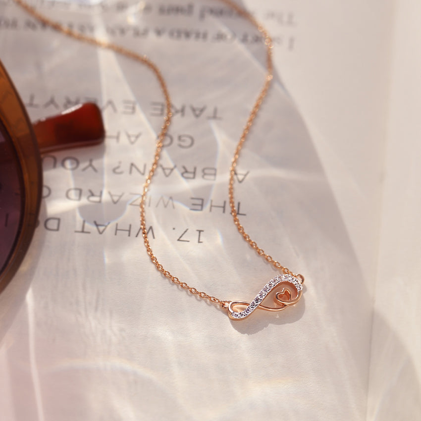 Infinity Heart Diamond Necklace