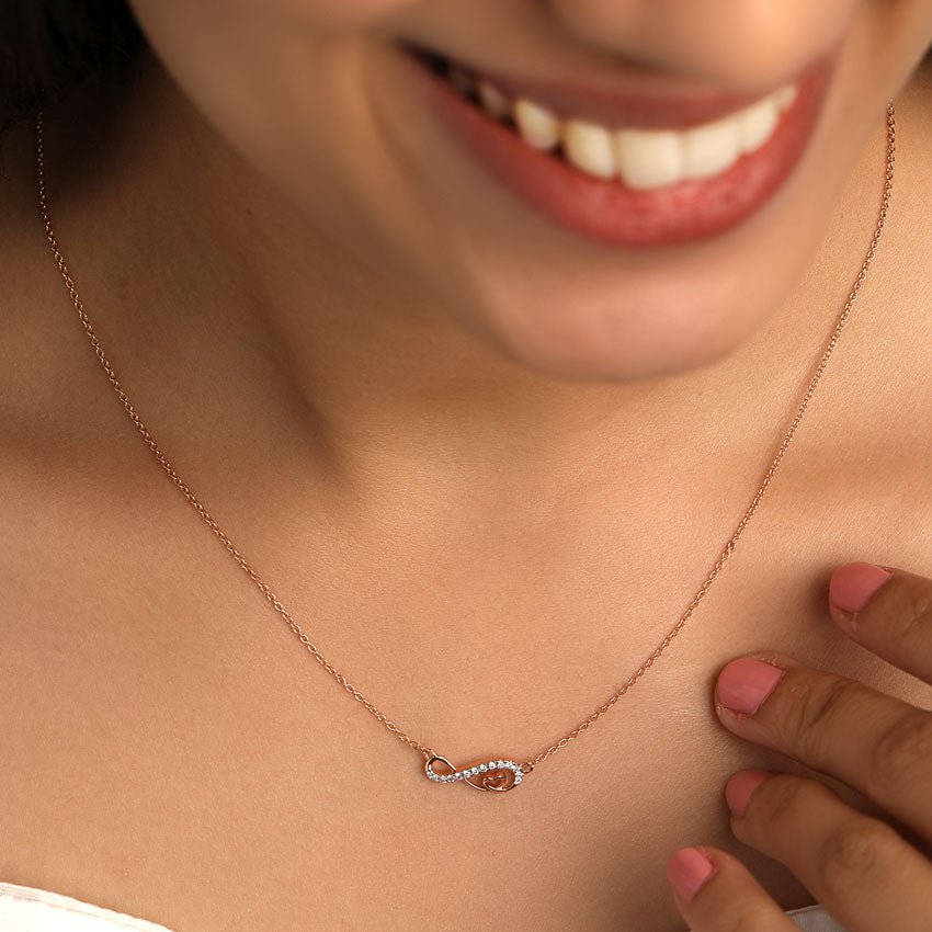 Infinity Heart Diamond Necklace