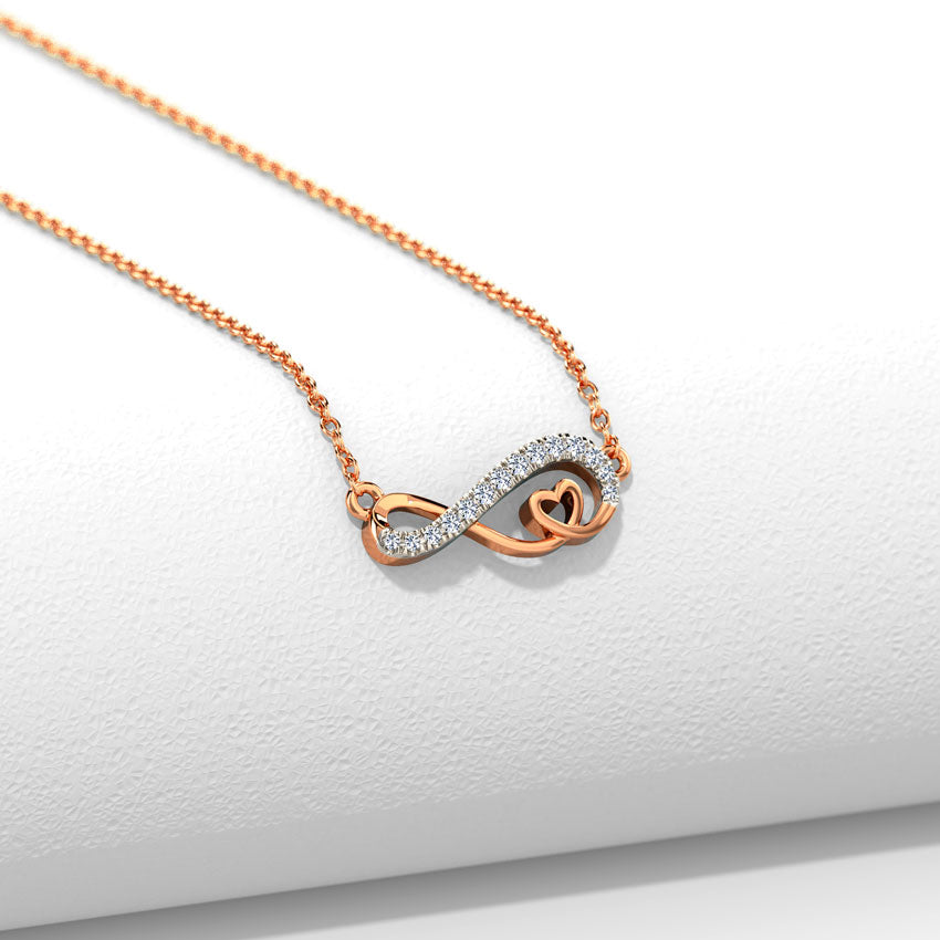 Infinity Heart Diamond Necklace