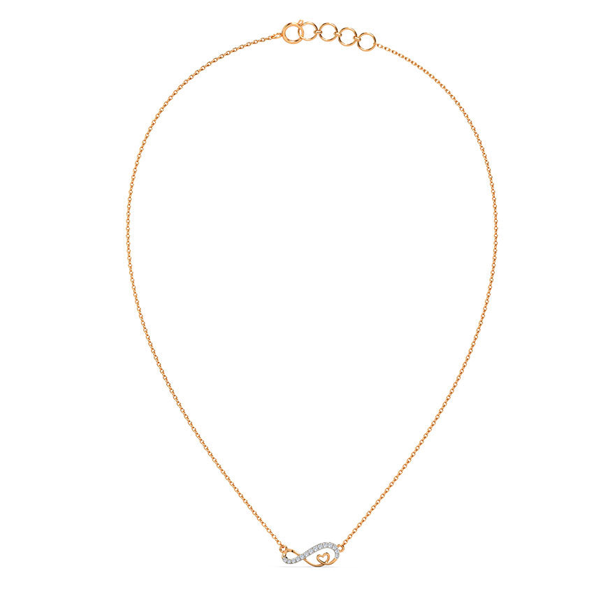 Infinity Heart Diamond Necklace
