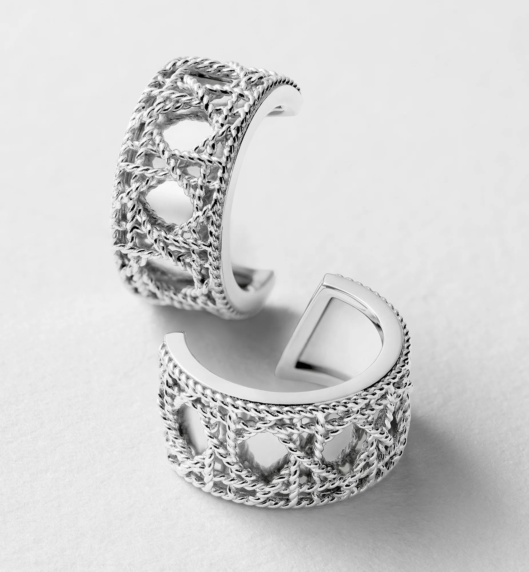 Braided Interwoven Hoop Earrings