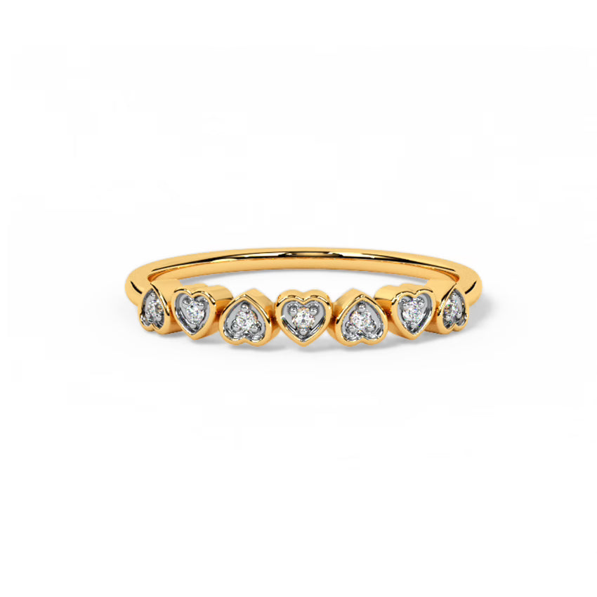 Triangle Cluster Diamond Ring in Two-Tone Rose Gold (Copy)