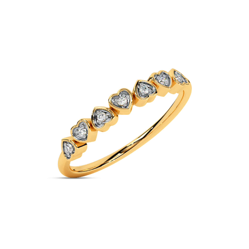 Triangle Cluster Diamond Ring in Two-Tone Rose Gold (Copy)