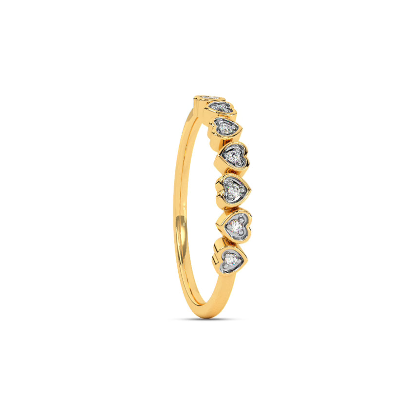 Triangle Cluster Diamond Ring in Two-Tone Rose Gold (Copy)