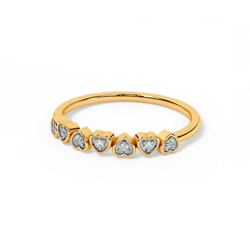 Triangle Cluster Diamond Ring in Two-Tone Rose Gold (Copy)