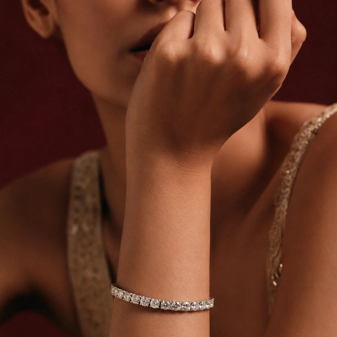 925 Sterling Silver Round Brilliant CZ Tennis Bracelet | Classic Luxury Bracelet for Women