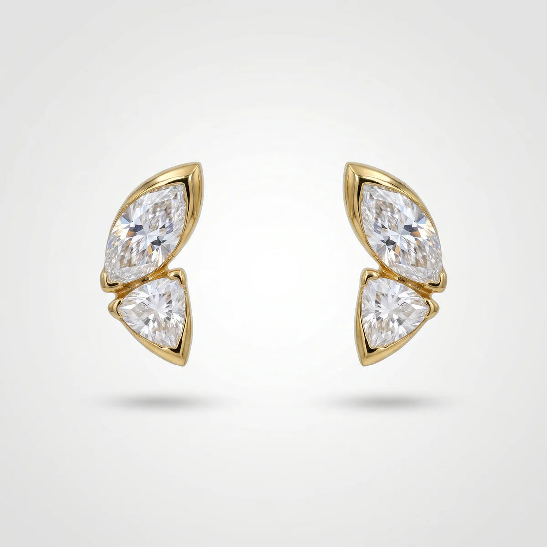 Marquise & Pear Cut Diamond Stud Earrings for Women 925 Sterling Silver