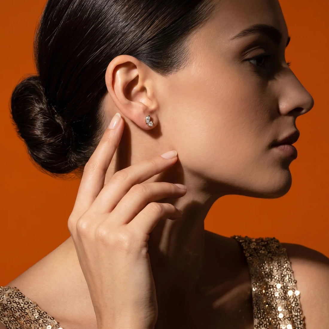Marquise & Pear Cut Diamond Stud Earrings for Women 925 Sterling Silver