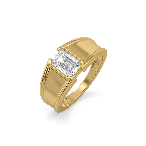 Aurelius Emerald-Cut Diamond Signet Ring