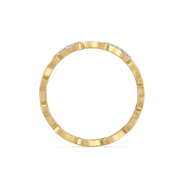 Serpentine Élan Diamond Wave Ring