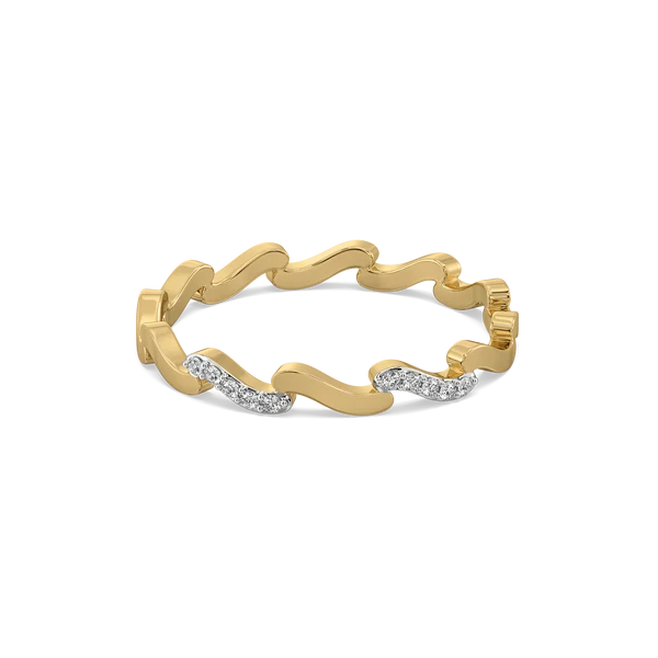 Serpentine Élan Diamond Wave Ring