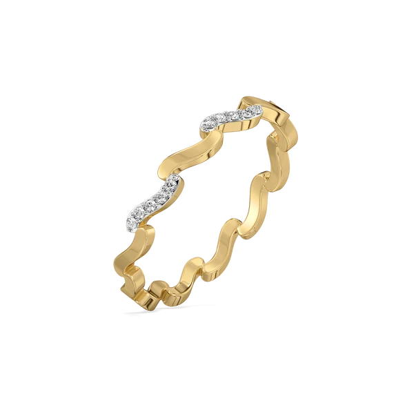 Serpentine Élan Diamond Wave Ring