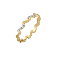 Serpentine Élan Diamond Wave Ring