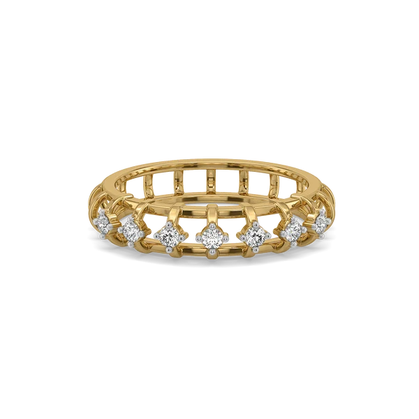 Lattice Bloom Diamond Ring