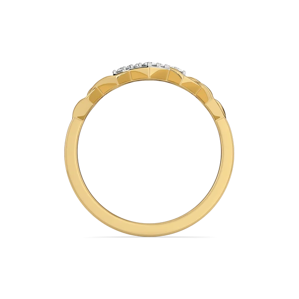 Interlocking Diamond Link Ring