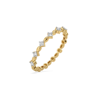 Twist-Link Diamond Station Ring