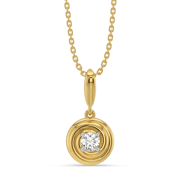 Aurelia Halo Diamond Pendant Necklace