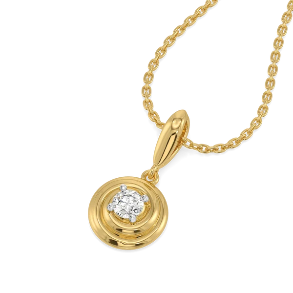 Aurelia Halo Diamond Pendant Necklace