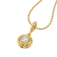Aurelia Halo Diamond Pendant Necklace