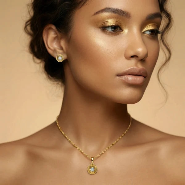 Aurelia Halo Diamond Pendant Necklace
