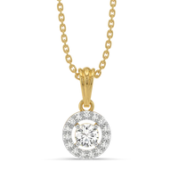 Celestia Halo Diamond Pendant Necklace