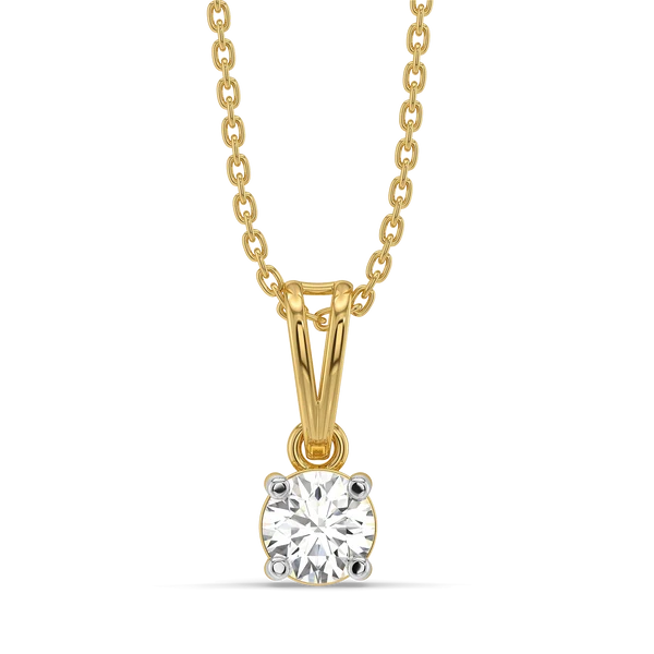 Aurelia Solitaire Diamond Pendant Necklace