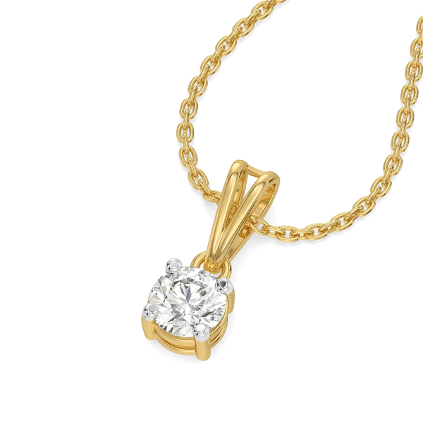 Aurelia Solitaire Diamond Pendant Necklace