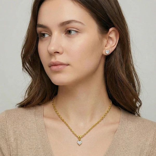 Amara Heart Diamond Pendant Necklace