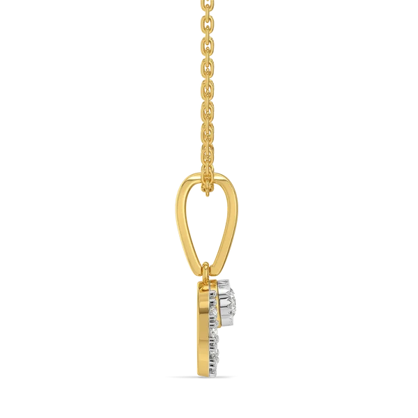 Celestia Halo Diamond Pendant Necklace