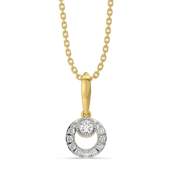 Celestia Halo Diamond Pendant Necklace