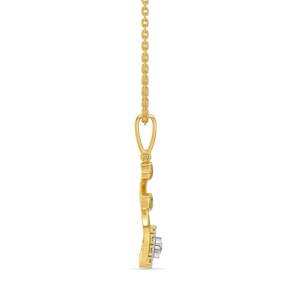 Celestial Bloom Diamond Pendant Necklace