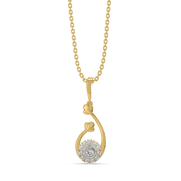 Celestial Bloom Diamond Pendant Necklace