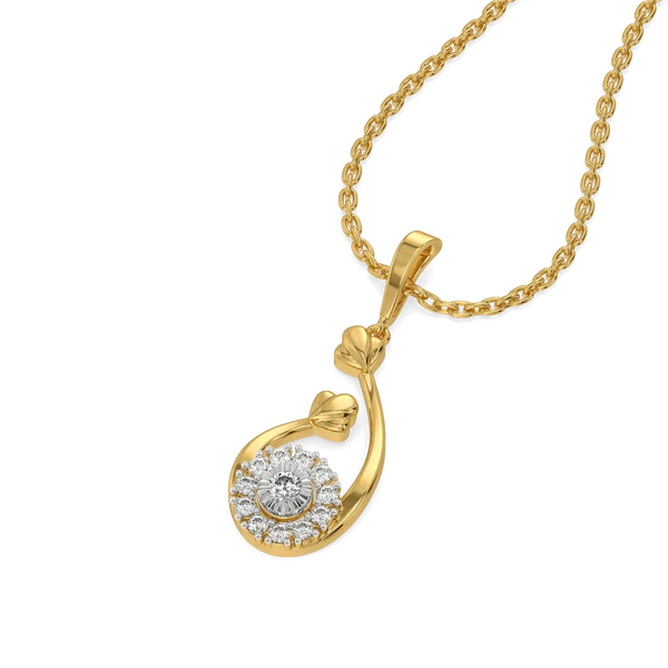 Celestial Bloom Diamond Pendant Necklace