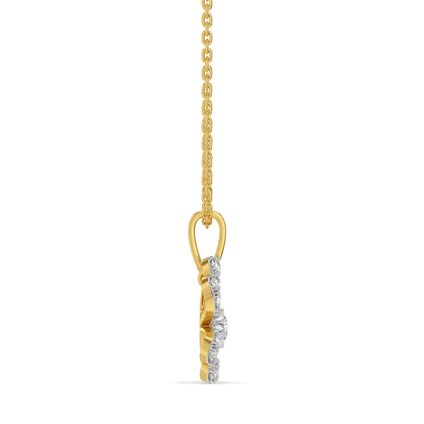 Celestia Floral Diamond Pendant Necklace