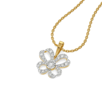 Celestia Floral Diamond Pendant Necklace