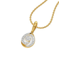 Celestia Swirl Diamond Teardrop Necklace