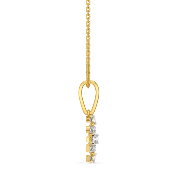 Celestia Geometric Diamond Pendant Necklace