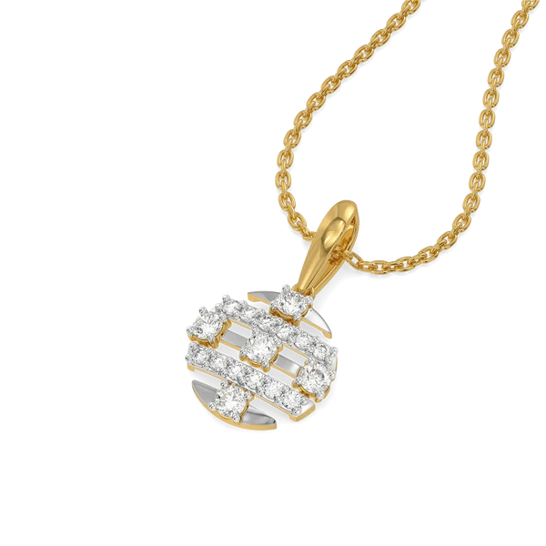 Celestia Geometric Diamond Pendant Necklace
