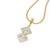 Celestia Geometric Diamond Pendant Necklace