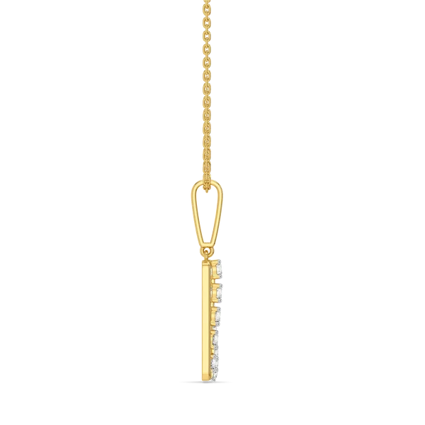 Lumina Geometric Diamond Bar Necklace