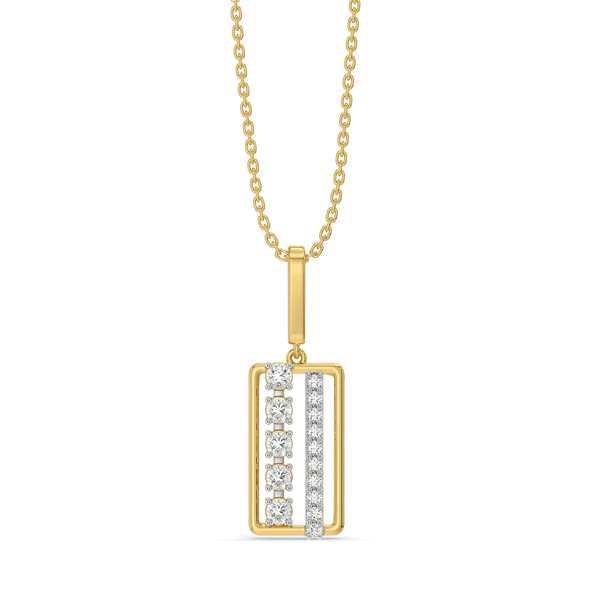 Lumina Geometric Diamond Bar Necklace