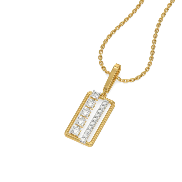 Lumina Geometric Diamond Bar Necklace