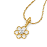 💎 Aurelia Floral Diamond Pendant Necklace