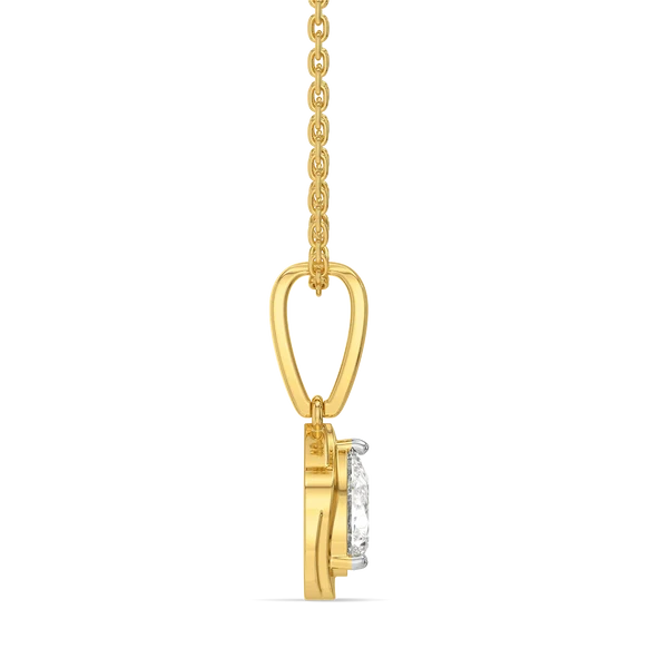 Aurelia Pear Diamond Pendant Necklace
