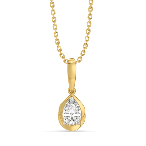 Aurelia Pear Diamond Pendant Necklace