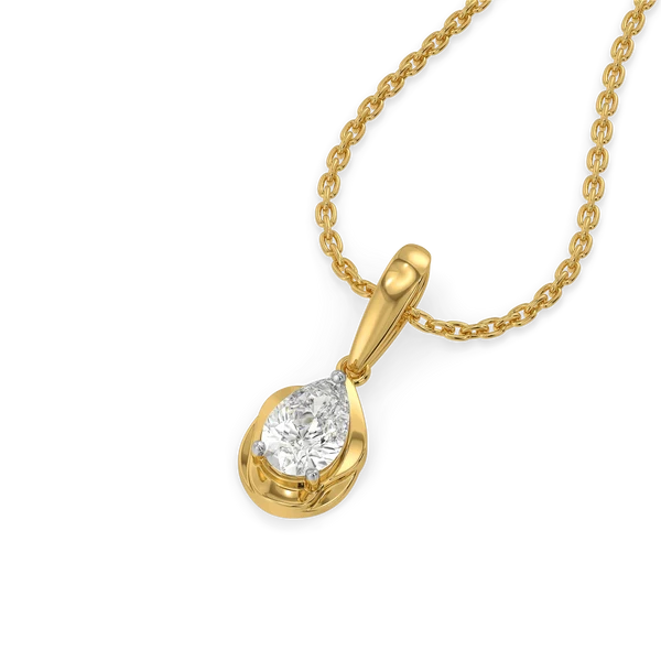 Aurelia Pear Diamond Pendant Necklace