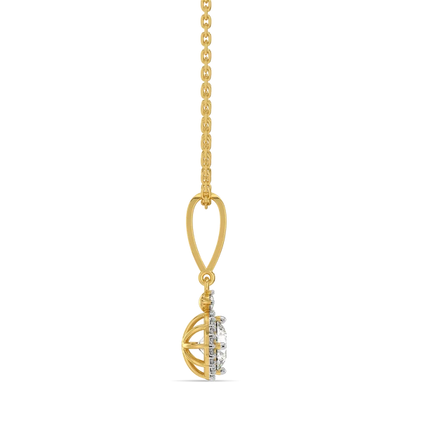 Aurelia Halo Radiance Diamond Necklace
