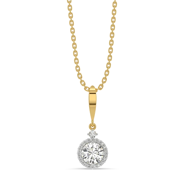 Aurelia Halo Radiance Diamond Necklace