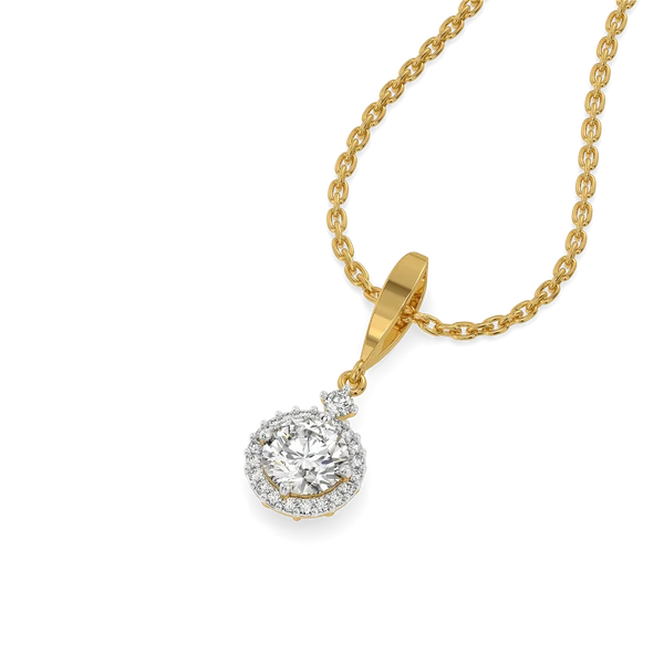 Aurelia Halo Radiance Diamond Necklace