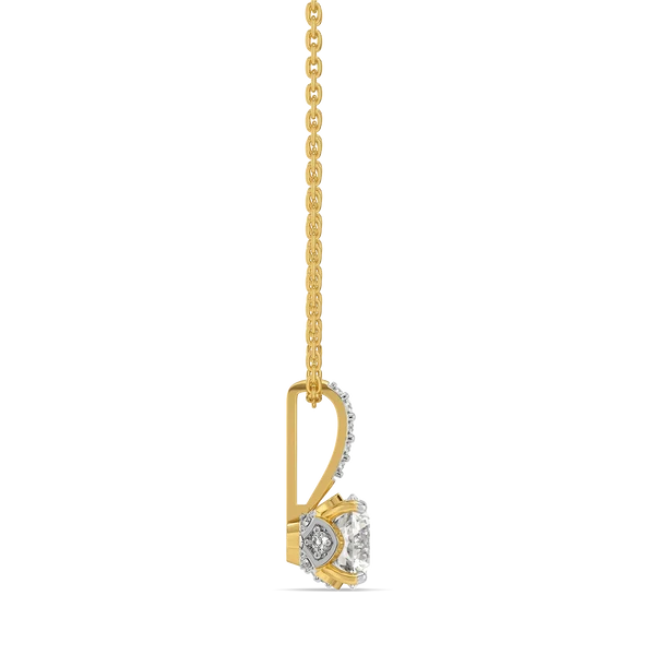 Aurelia Solitaire Diamond Pendant Necklace